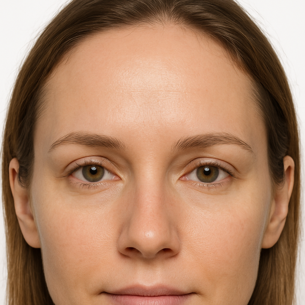Forehead & frown lines — After