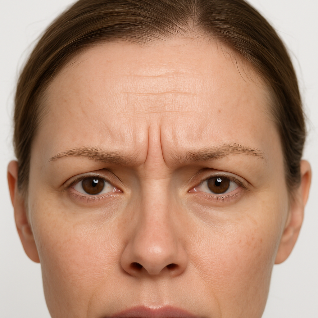 Forehead & frown lines — Before